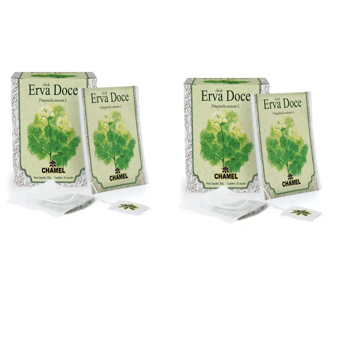 Kit 02 Chá de Erva Doce com 10 Sachês - Chamel
