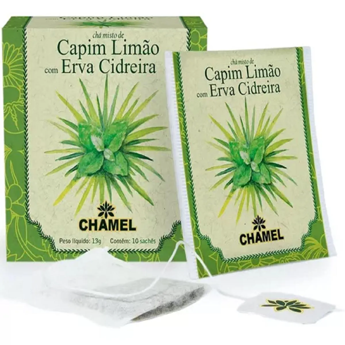 Chá Misto de Capim Limão e Erva Cidreira C/10 Sachês- Chamel