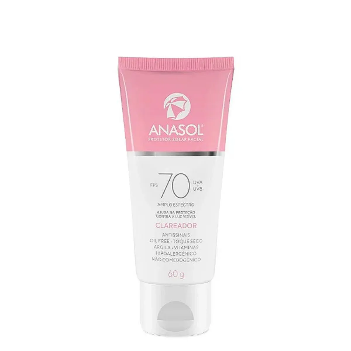 Protetor Solar Facial Fps 70 Clareador 60g - Anasol