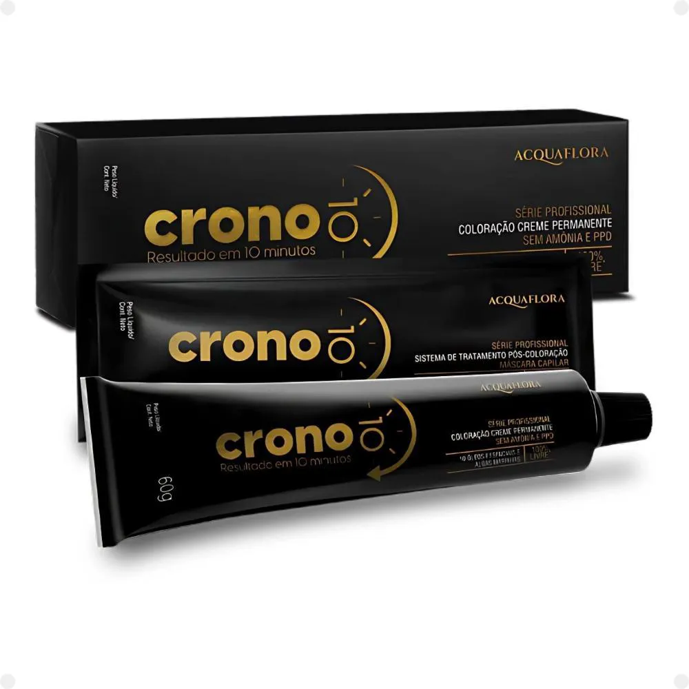 Coloração Creme Permanente Acquaflora Crono 10 Minutos 6.0 Louro Escuro 60g