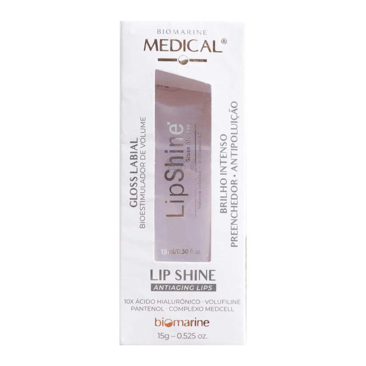 Biomarine Lip Shine Gloss Estimulador De Volume Labial 15G