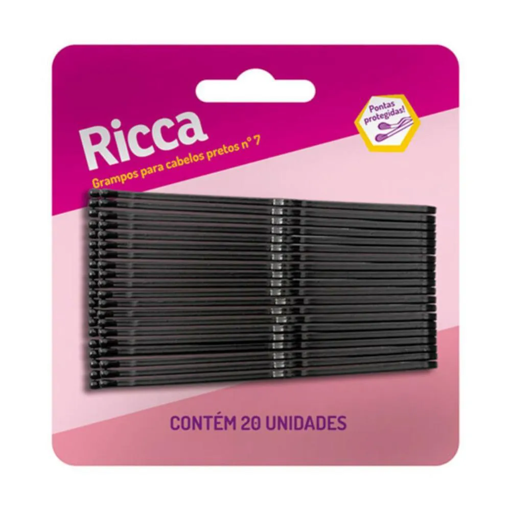Grampo para Cabelos Pretos Nº 7 Ricca Cód.342