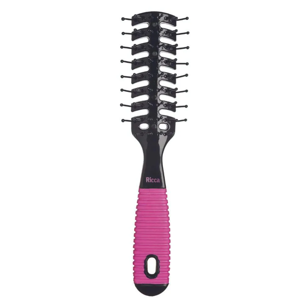 Escova Ventilada Ricca Black & Pink Cód.2409