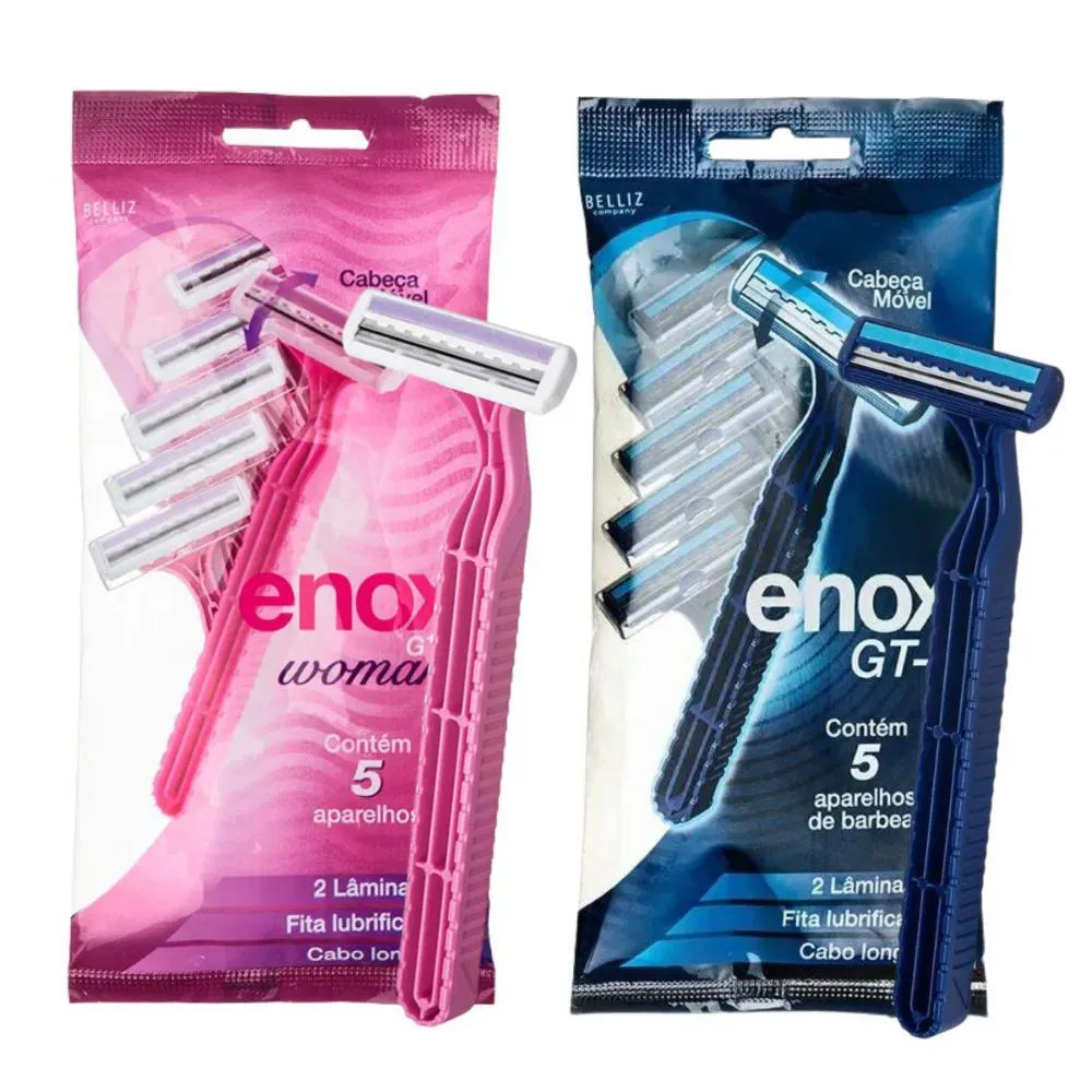 Kit Enox Aparelho de Depilar Gt-2 Woman + Aparelho de Barbear Gt-2
