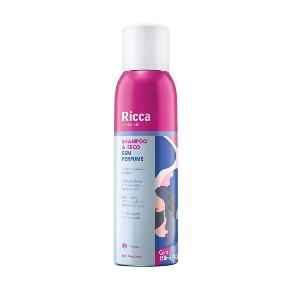 Shampoo A Seco Belliz sem Perfume Ricca Refresh Me 150ml