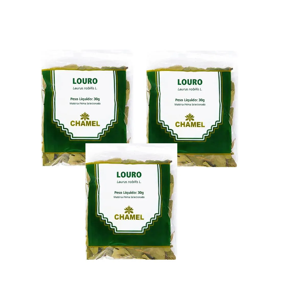 Kit 03 Pacote de Chá de Louro 30g - Chamel