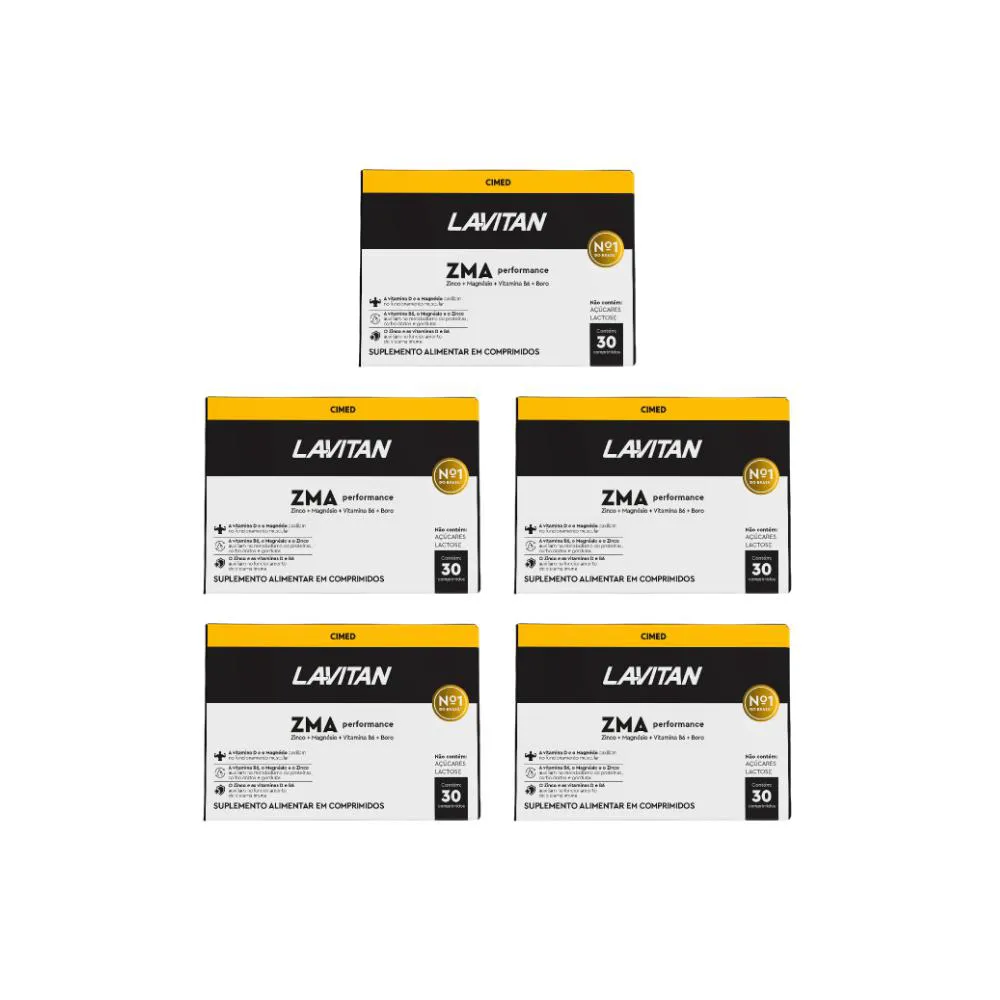Kit 5 Lavitan Zma Performance Homem - 30 cápsulas - Cimed