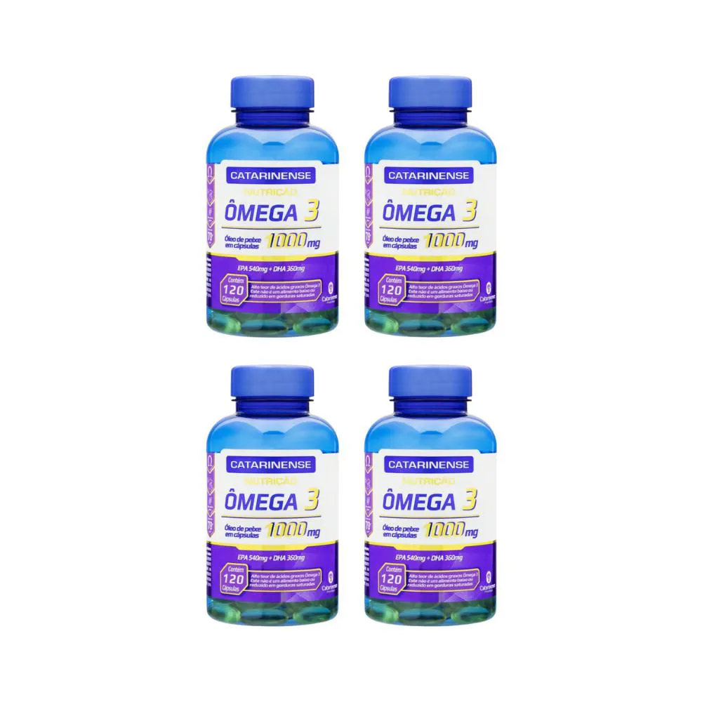 KIT 4 ÔMEGA 3 1000MG - 120 CAPS - CATARINENSE