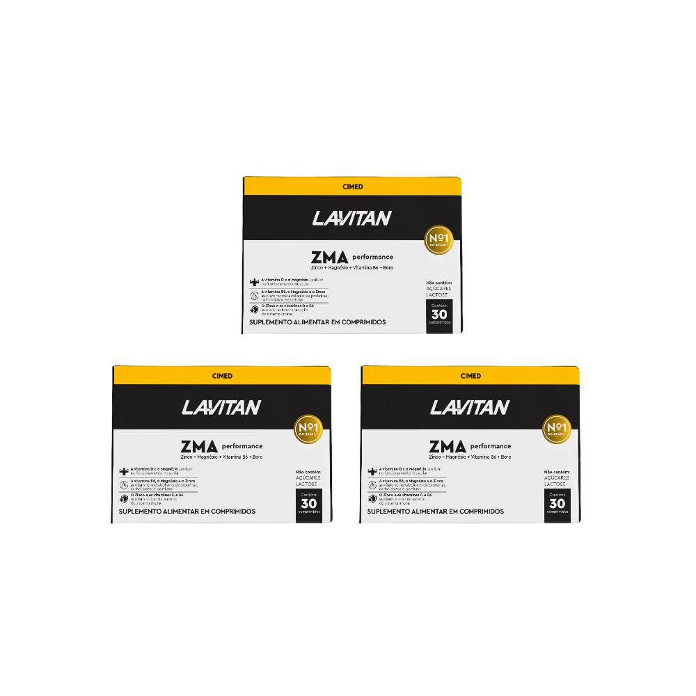 Kit 3 Lavitan Zma Performance Homem - 30 cápsulas - Cimed