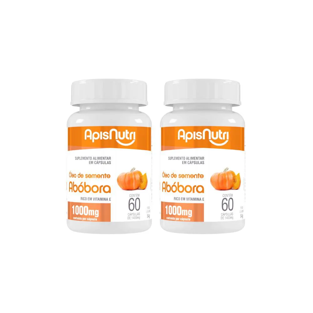 Kit 2 Óleo de Semente de Abóbora 1000 Mg - 60 cápsulas – Apisnutri