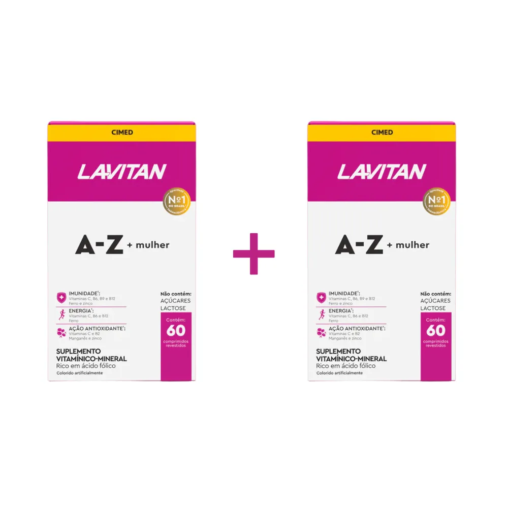 Kit 2 Lavitan A-z Mulher Suplemento com 60 Capsulas - Cimed