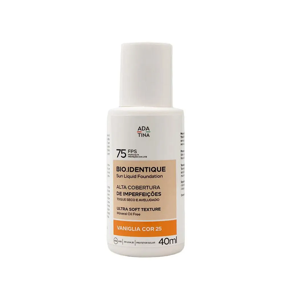 Ada Tina Bio.Identique Fps 75 Vaniglia - Protetor Solar Extra Fluido 40Ml