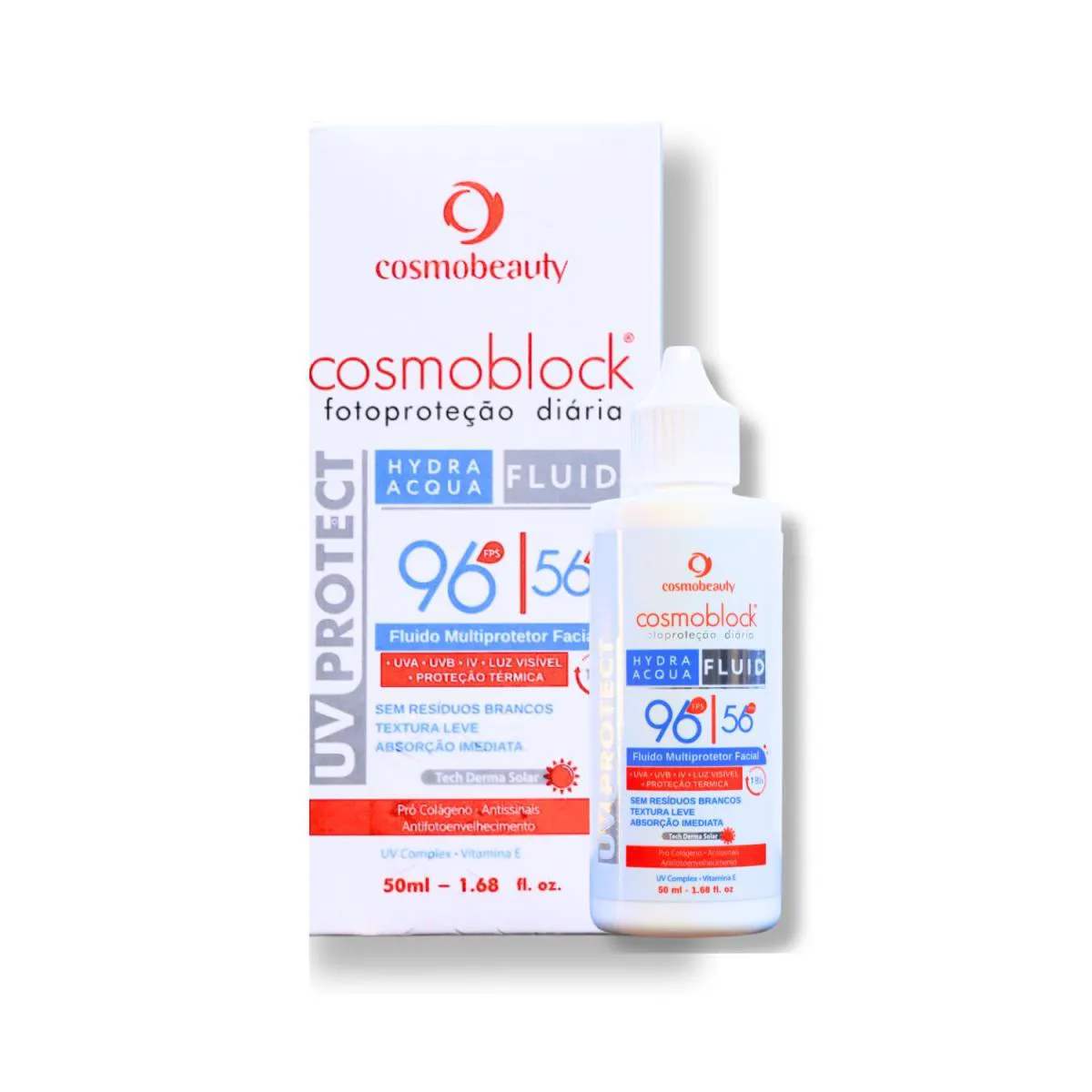 Cosmobeauty Filtro Fluído Cosmoblock Hydra Acqua Fps 96 - 50Ml