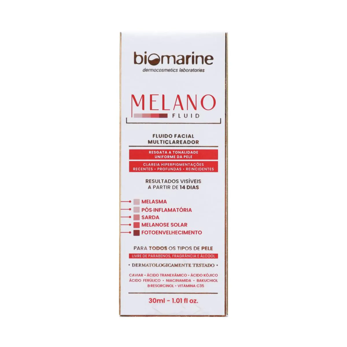 Biomarine Fluido Facial Multiclareador Melano Fluid 30Ml
