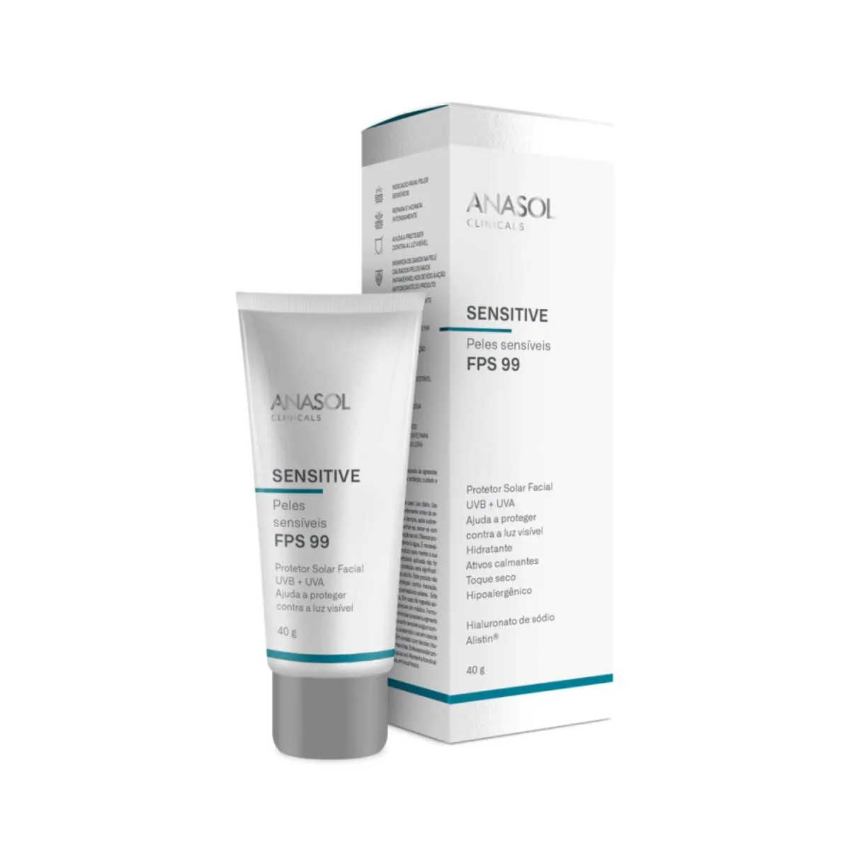 Protetor Solar Facial Sensitive Fps99 40g – Anasol
