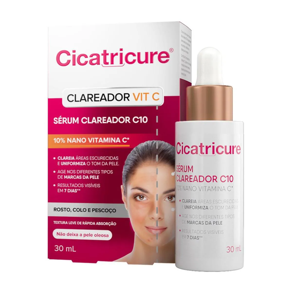 Sérum Clareador C10 Vit C Rosto, Colo 30ml - Cicatricure