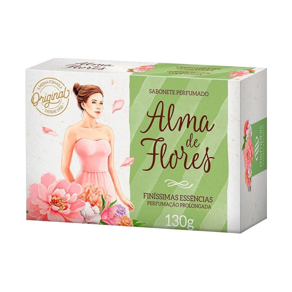 Sabonete Alma de Flores Original 130g Embalagem com 12 unidades