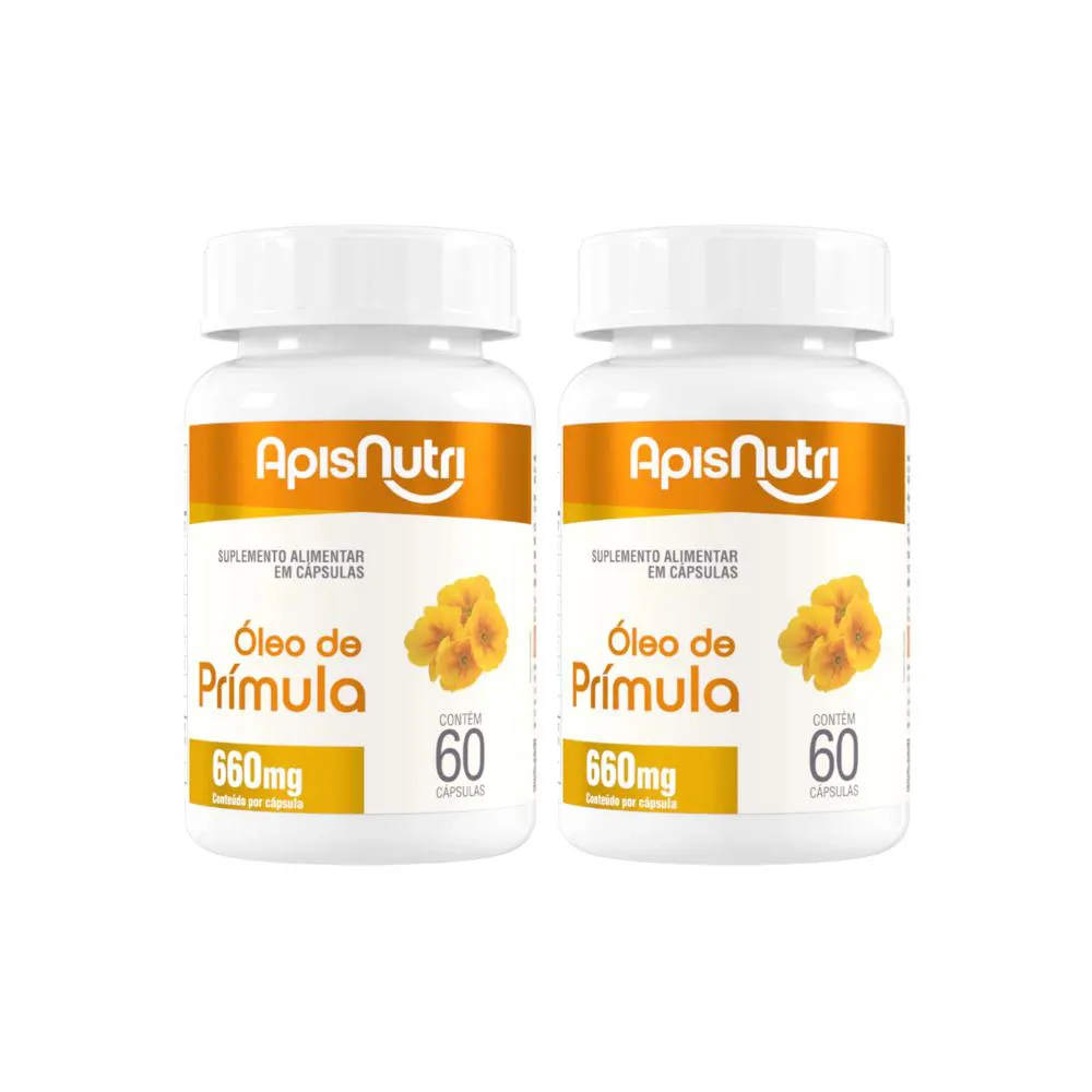 Kit 2 Óleo de Prímula 660mg - 60 cápsulas - Apisnutri