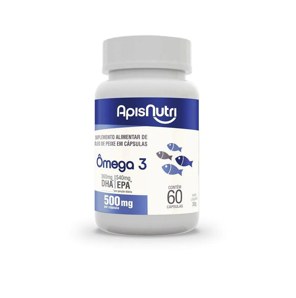 Ômega 3 500mg (60 Cápsulas) - Apisnutri