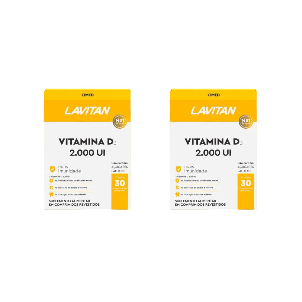 KIT 2 LAVITAN VITAMINA D 2.000UI - 30 CPR - CIMED