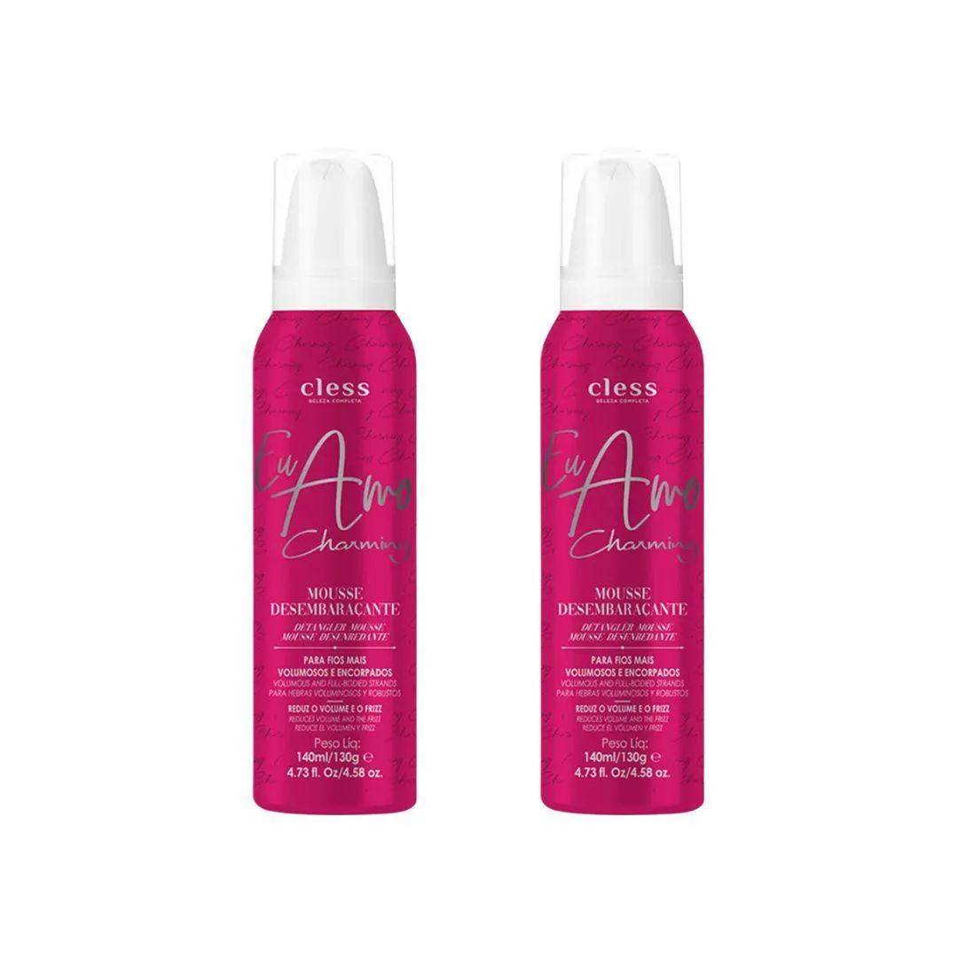 Mousse Charming Desembaraçante Cless 140ml - Kit C / 2un