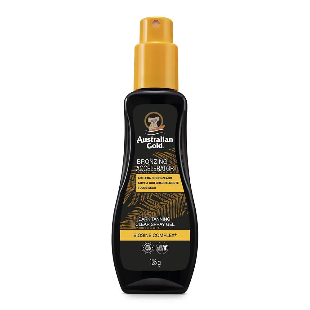 Australian Gold Bronzing Accelerator Dark Tanning Clear Spray Gel 125g