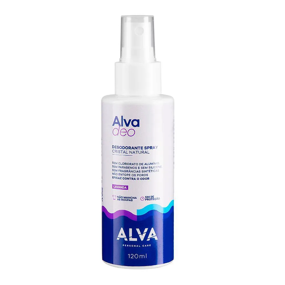 Alva Desodorante Spray Cristal Natural Lavanda 120Ml