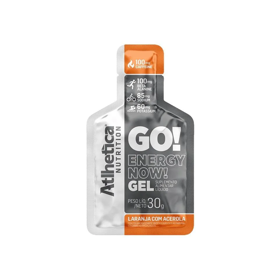 GO ENERGY NOW GEL (DISPLAY 10 UNID. 30G) - SABOR: LARANJA C/ ACEROLA