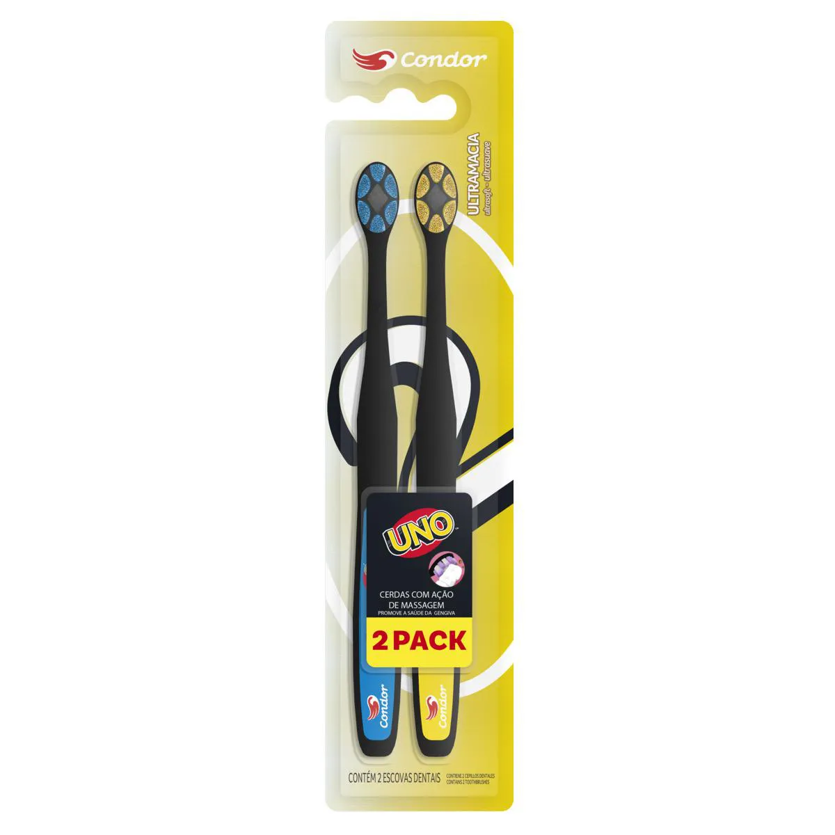 Escova Dental Ultramacia Uno Condor Cabeça P 2 Unidades