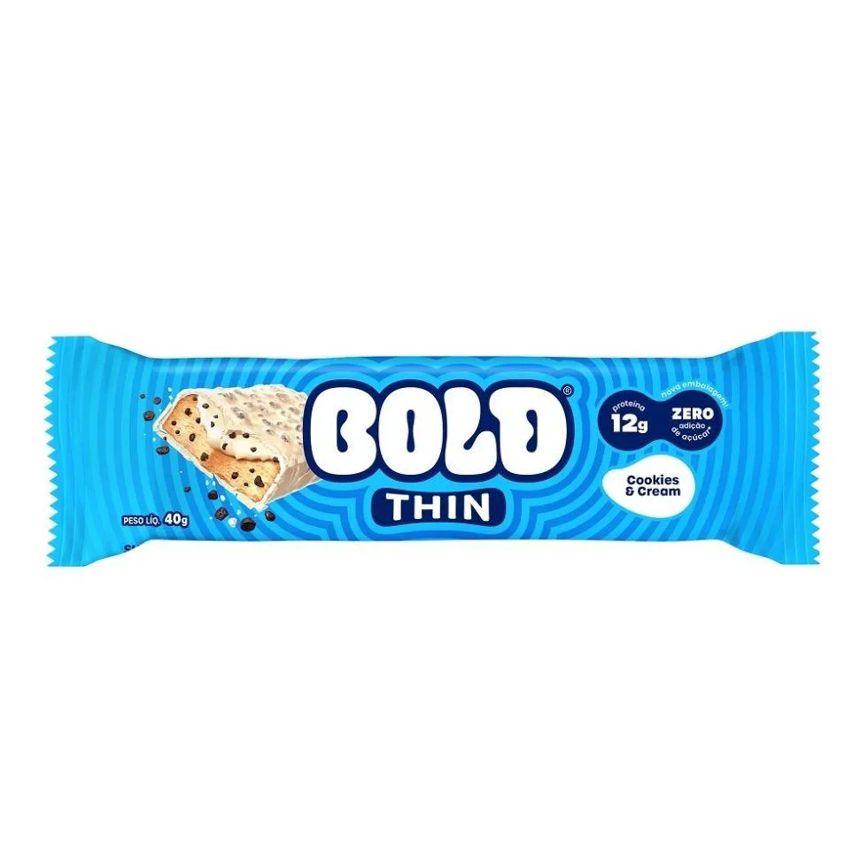 Bold Bar Thin (40G) - Sabor: Cookies E Cream.