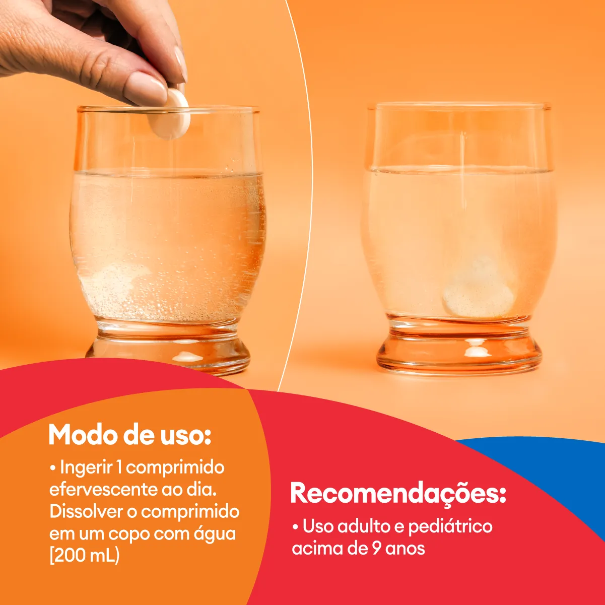 Vitamina C bwell Tripla Ação 30 Comprimidos Efervescentes