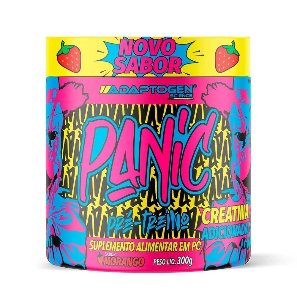 Panic Pré Workout Adaptogen Morango 300g