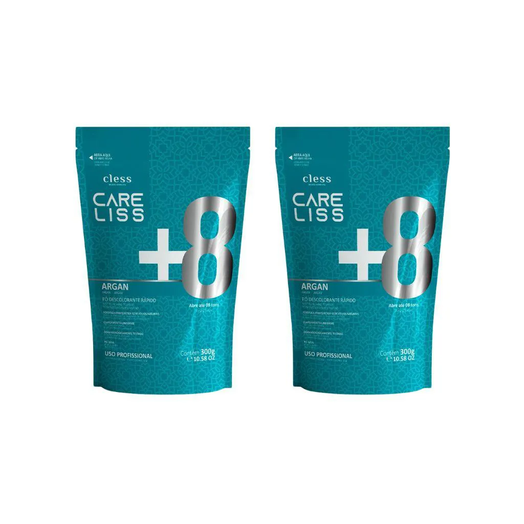 Po Descolorante Care Liss Oleo de Argan 300g - Kit C / 2un