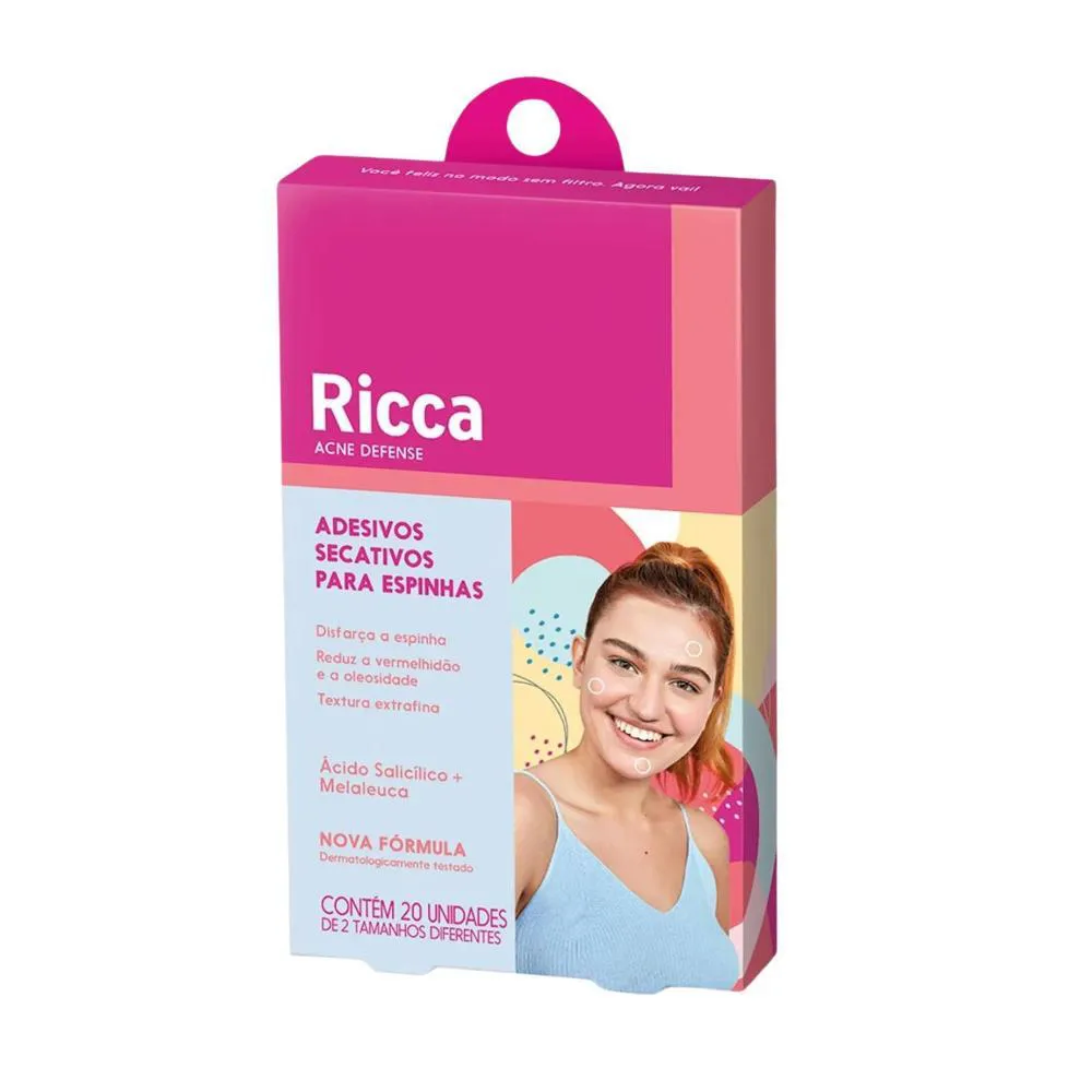 Adesivos Secativos para Espinhas Ricca Acne Defense