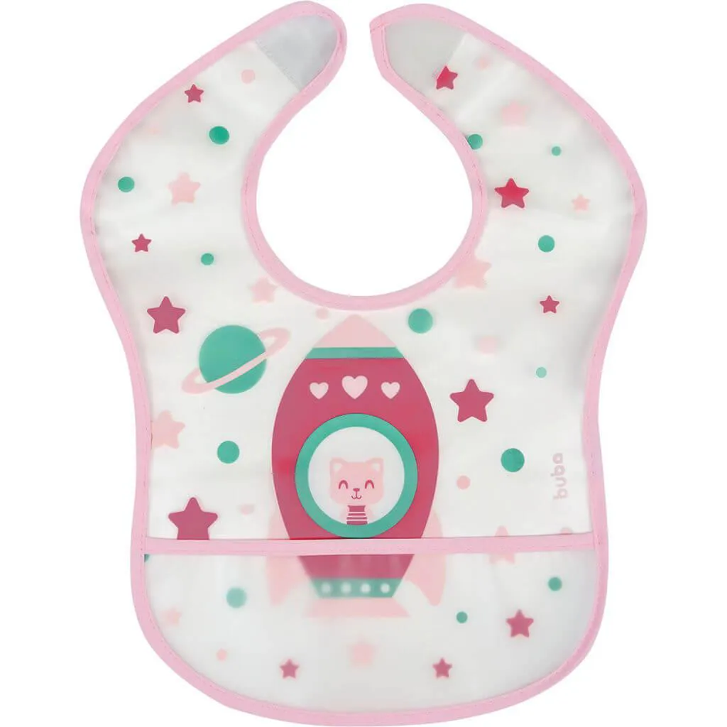 Babador com Bolso Foguete Rosa - Buba