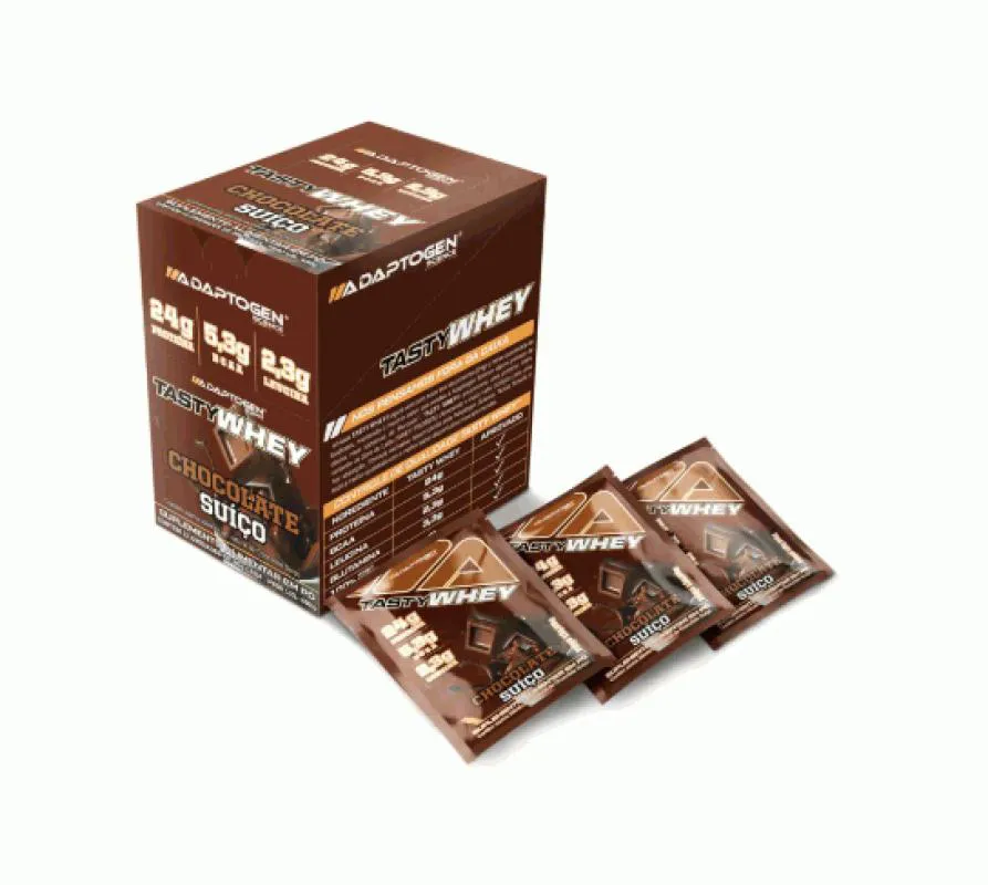 Tasty Whey Display Sachê - Chocolate Suíço (12 Unid. 36g)