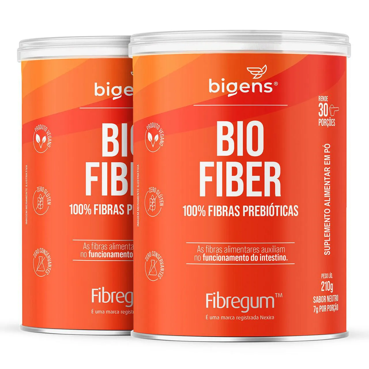 Kit 2X Bio Fiber Fibregum 210g Bigens