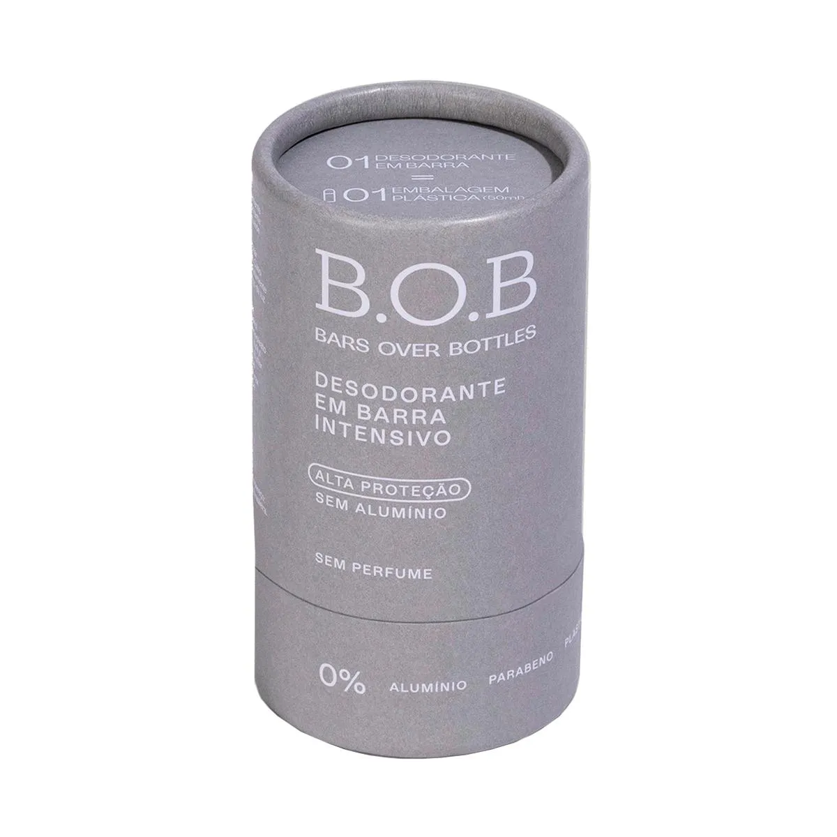 Desodorante Vegano Sem Alumínio B.O.B Alta Proteção Intensivo Sem Perfume 50g