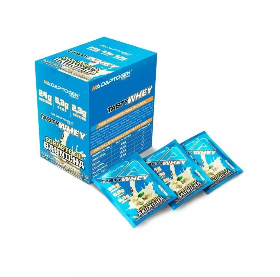 Tasty Whey Display Sachê - Sabor: Vanilla Cream (12 Unid. 34g)