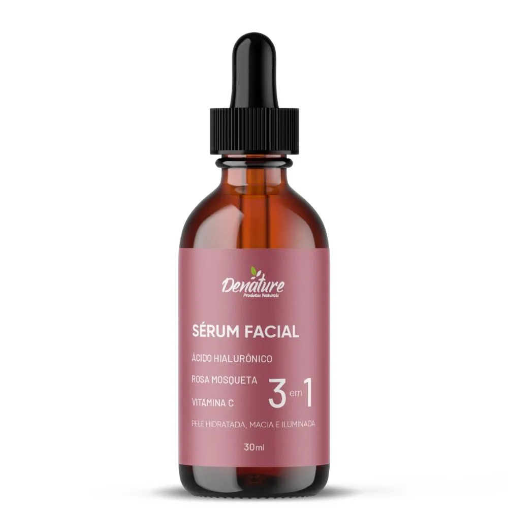 Sérum Facial 3 em 1 Hialurônico e Rosa Mosqueta 30ml Dn