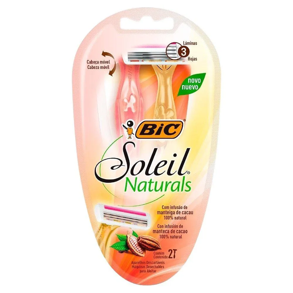 Aparelho Bic Soleil Naturals Feminino 12 Embalagens com 2 unidades
