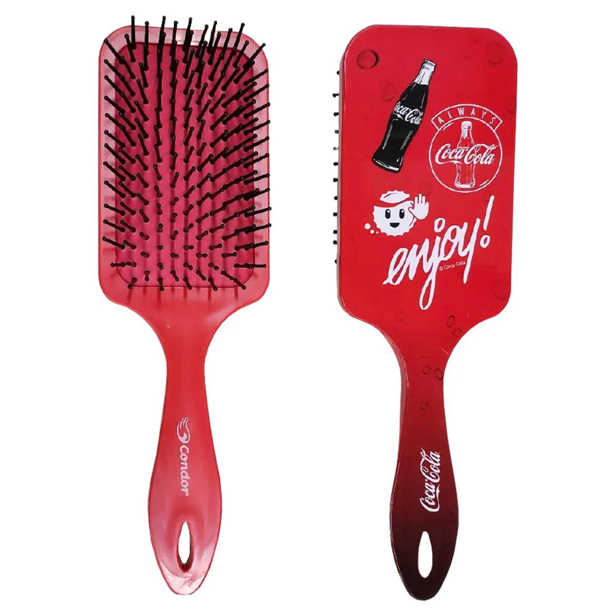 ESCOVA PARA CABELO RAQUETE COCA-COLA CONDOR