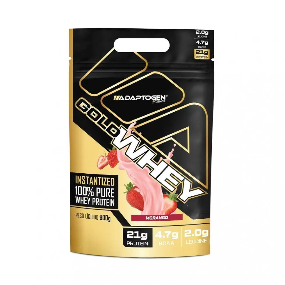 Gold Whey Refil (900g) - Sabor: Morango