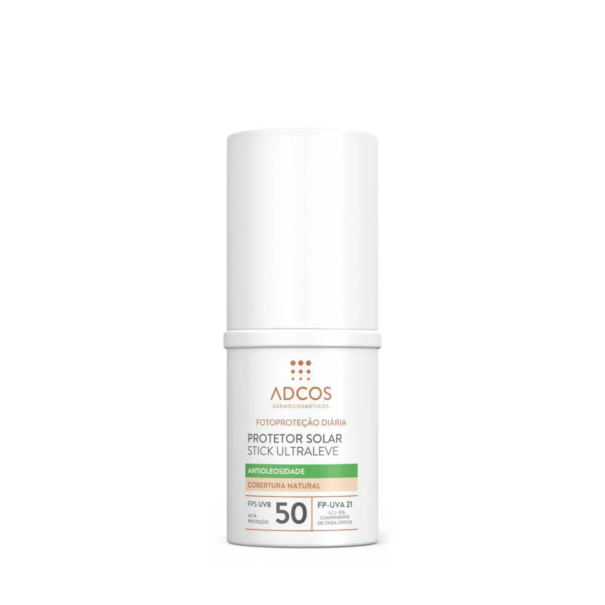 Protetor Solar Facial em Bastão Adcos Ultraleve FPS50 Peach 15g