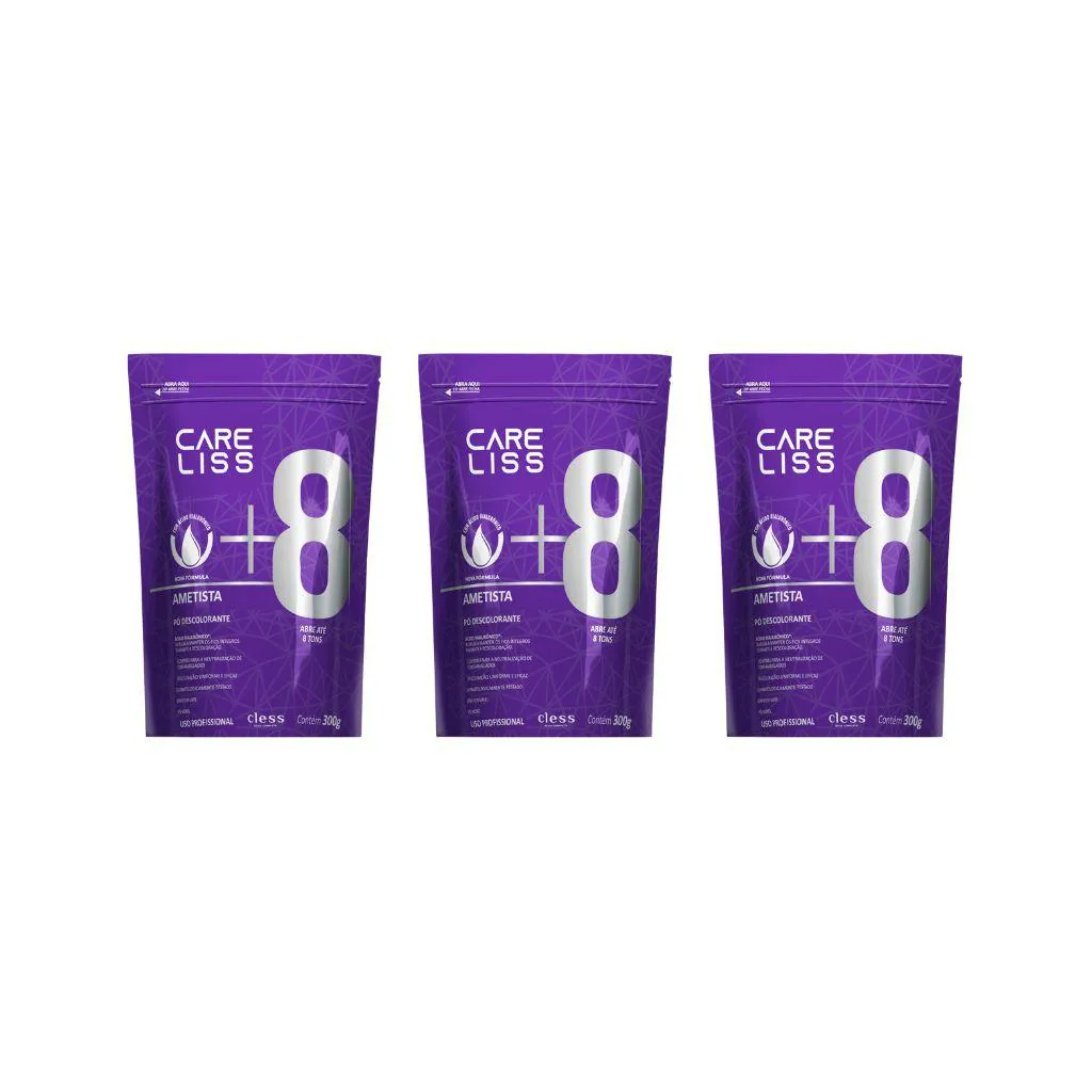 Po Descolorante Care Liss 300g Ametista - Kit C / 3un