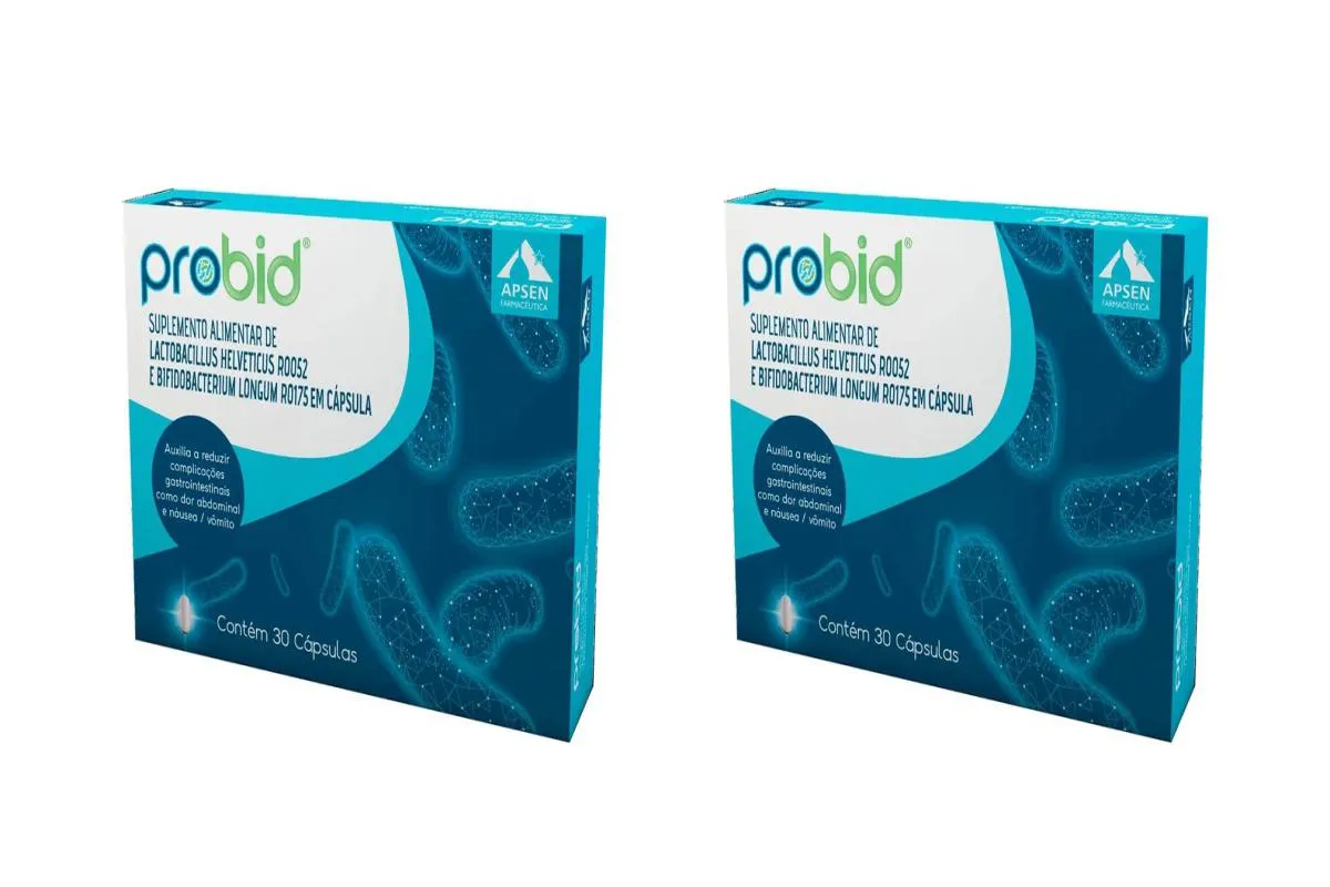 Kit 2 Suplemento Apsen Probid Lactobacillus 30cps