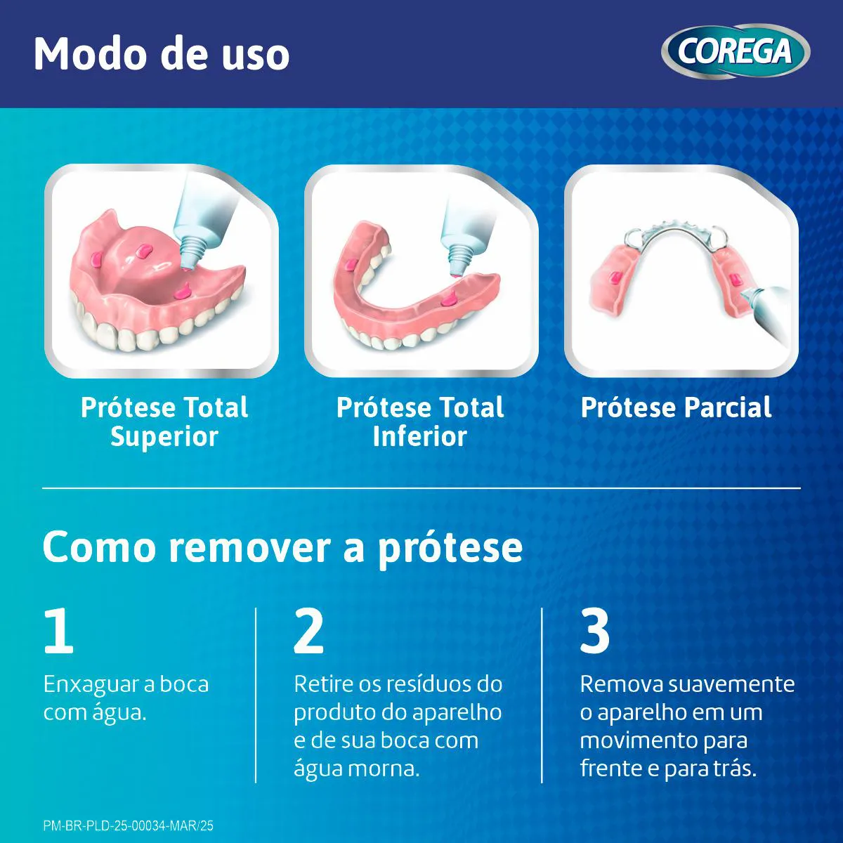 Kit Creme Fixador de Dentadura Ultra Corega Tripla Ação Sem Sabor 70g + 20g