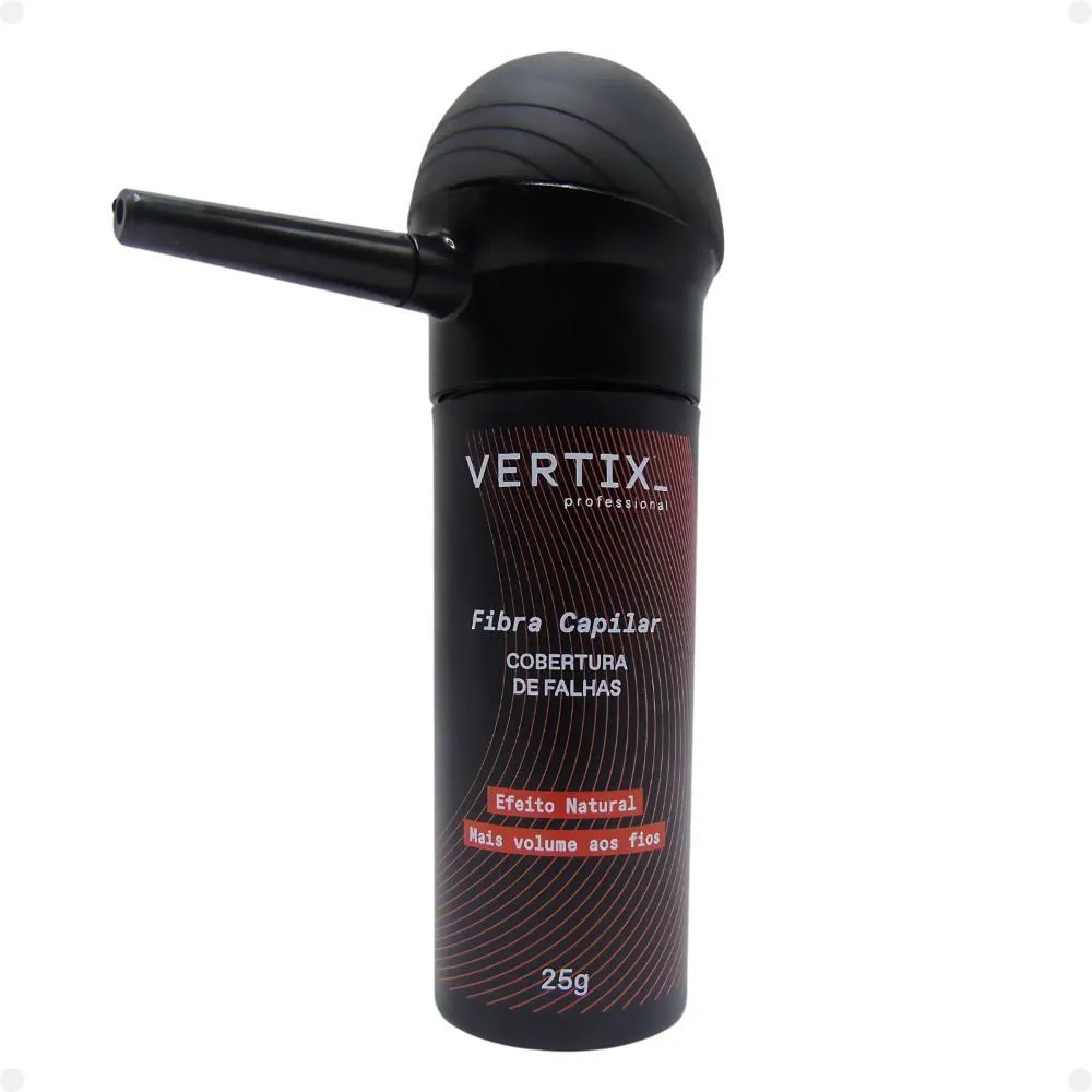 Kit Vertix: Fibra Capilar Castanho Claro e Aplicador