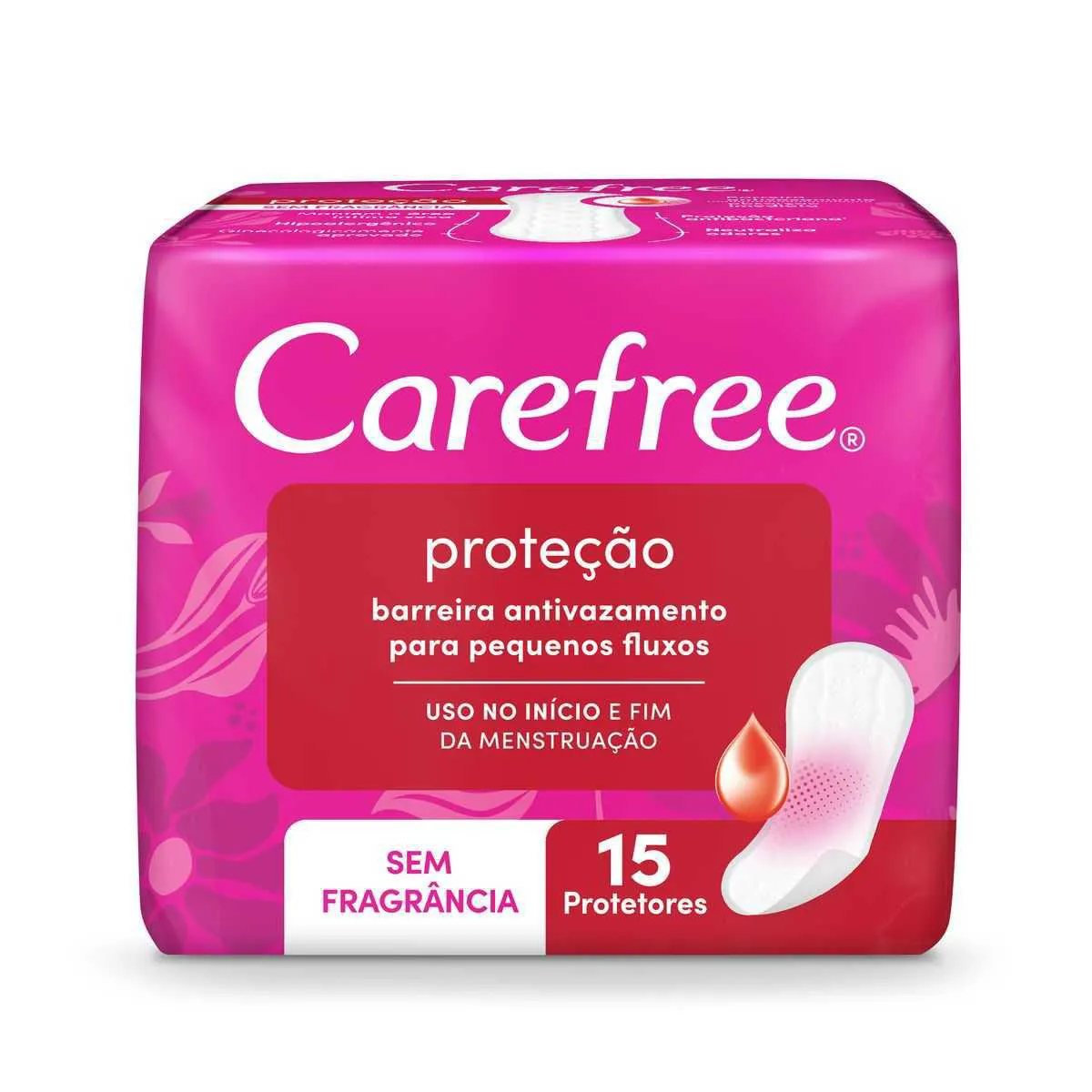 Protetor Diário Carefree Proteção Sem Perfume 15 unidades