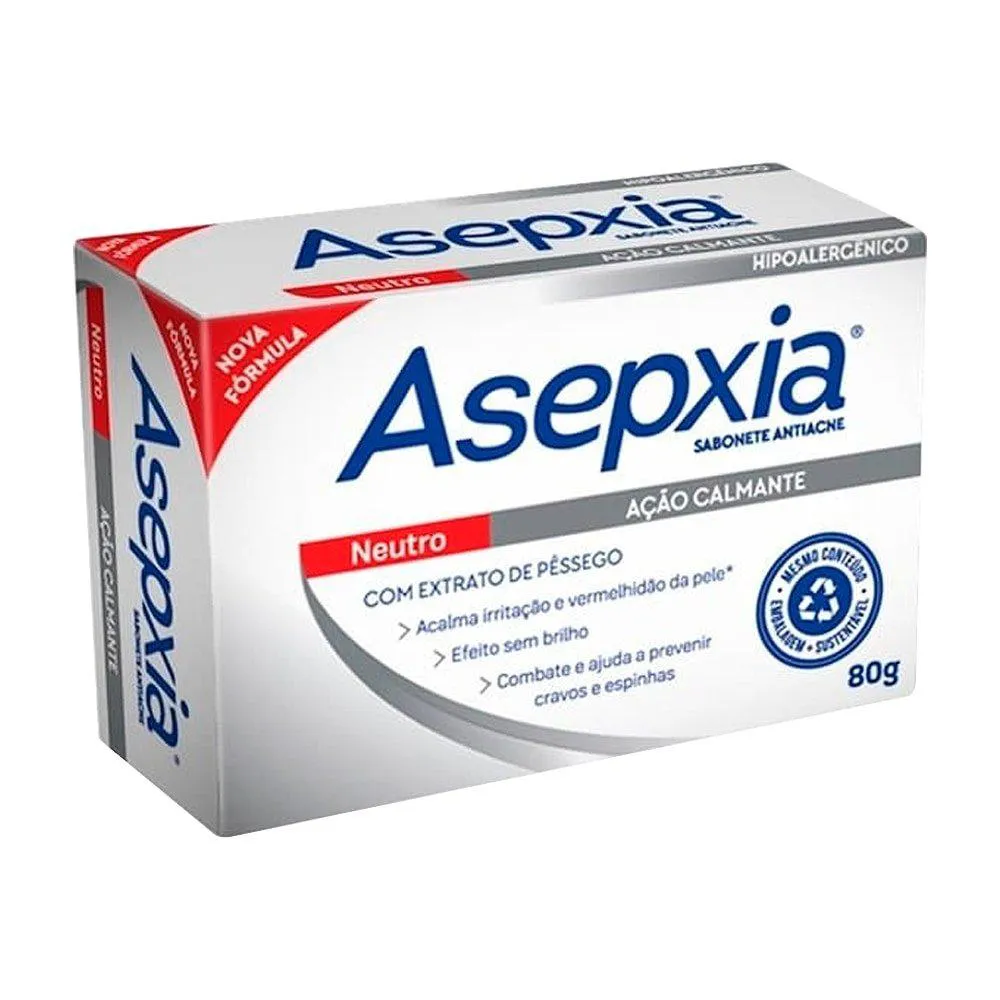 Sabonete Asepxia Neutro Ação Calmante 80g